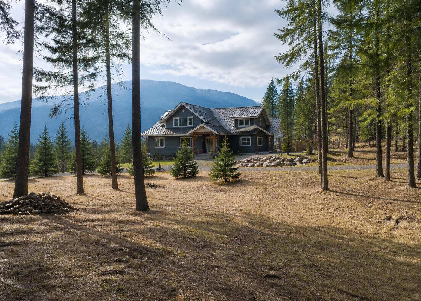 Rural property with FireSmart defensible space around the home
